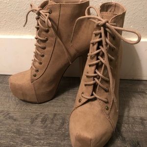 Taupe ankle booties